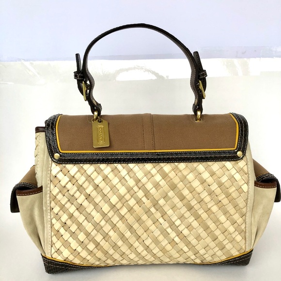 Limited Edition Daphne Coach Straw Handbag EUC - Picture 2 of 11